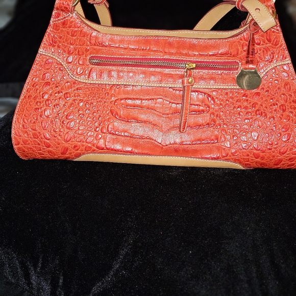 BRAHMIN Orange Stella Spencer purse - Picture 9 of 10